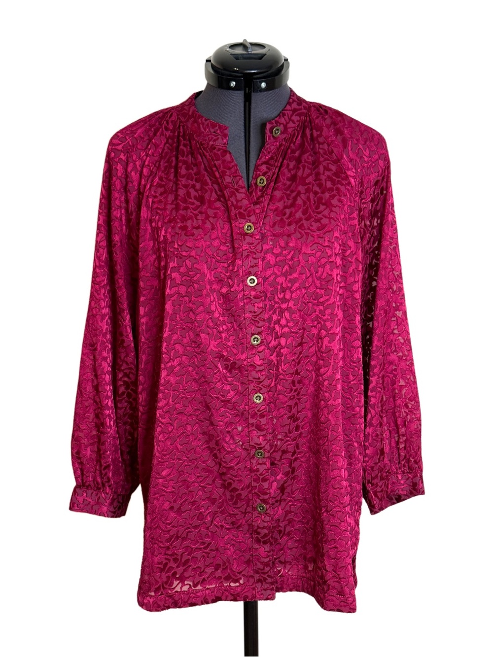 Anthropologie Susanna Burnout Velvet Blouse